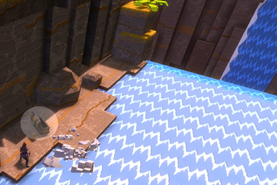 Dig, then /GG or drop off the cliff to return to the checkpoint.
