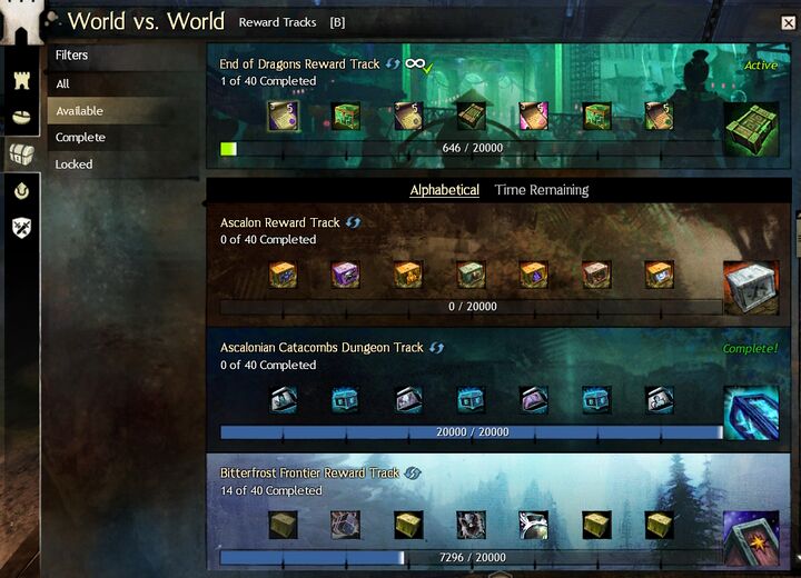 WvW Reward Tracks